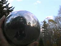 Video grab of Lauren with the sphere